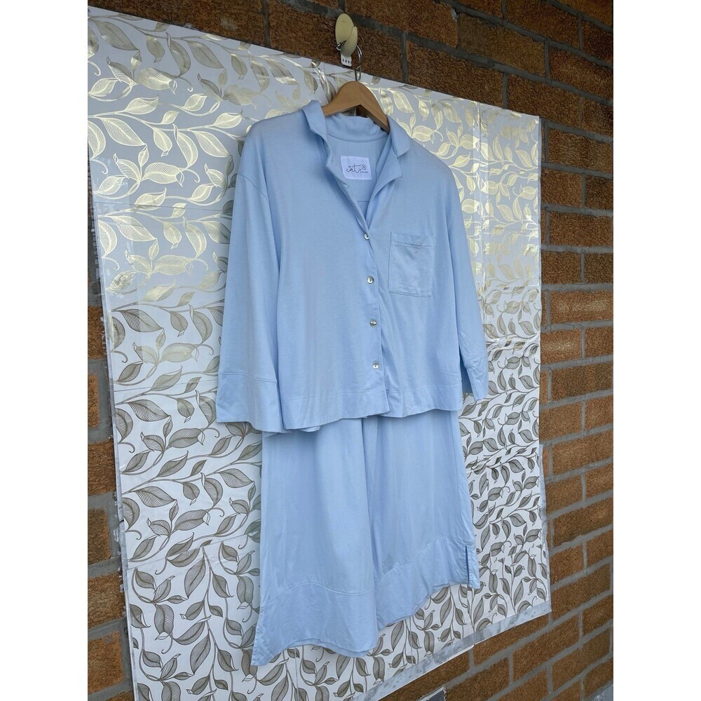 The Cat's Pajamas mariposa set in mist blue size small - Picture 3 of 12